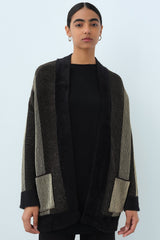 Glittery Knit Cardigan - Black