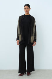 Glittery Knit Cardigan - Black