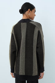 Glittery Knit Cardigan - Black
