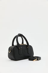 Slogan Printed Crossbody Bag - Black