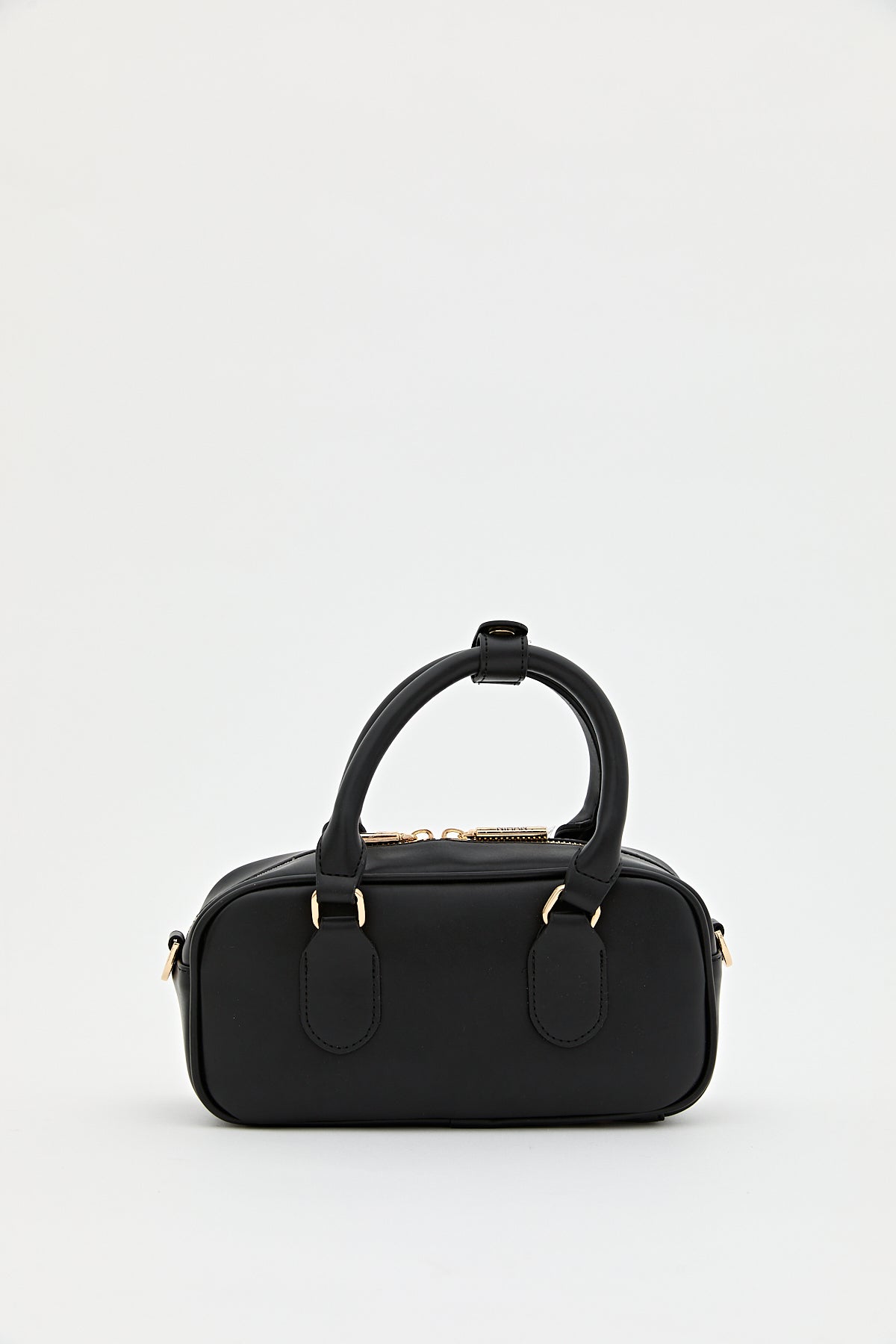 Slogan Printed Crossbody Bag - Black