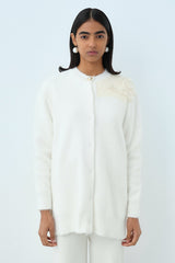 Speciale Angora Cardigan - Ecru