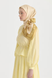 Sura Twill İpek Eşarp - Gold