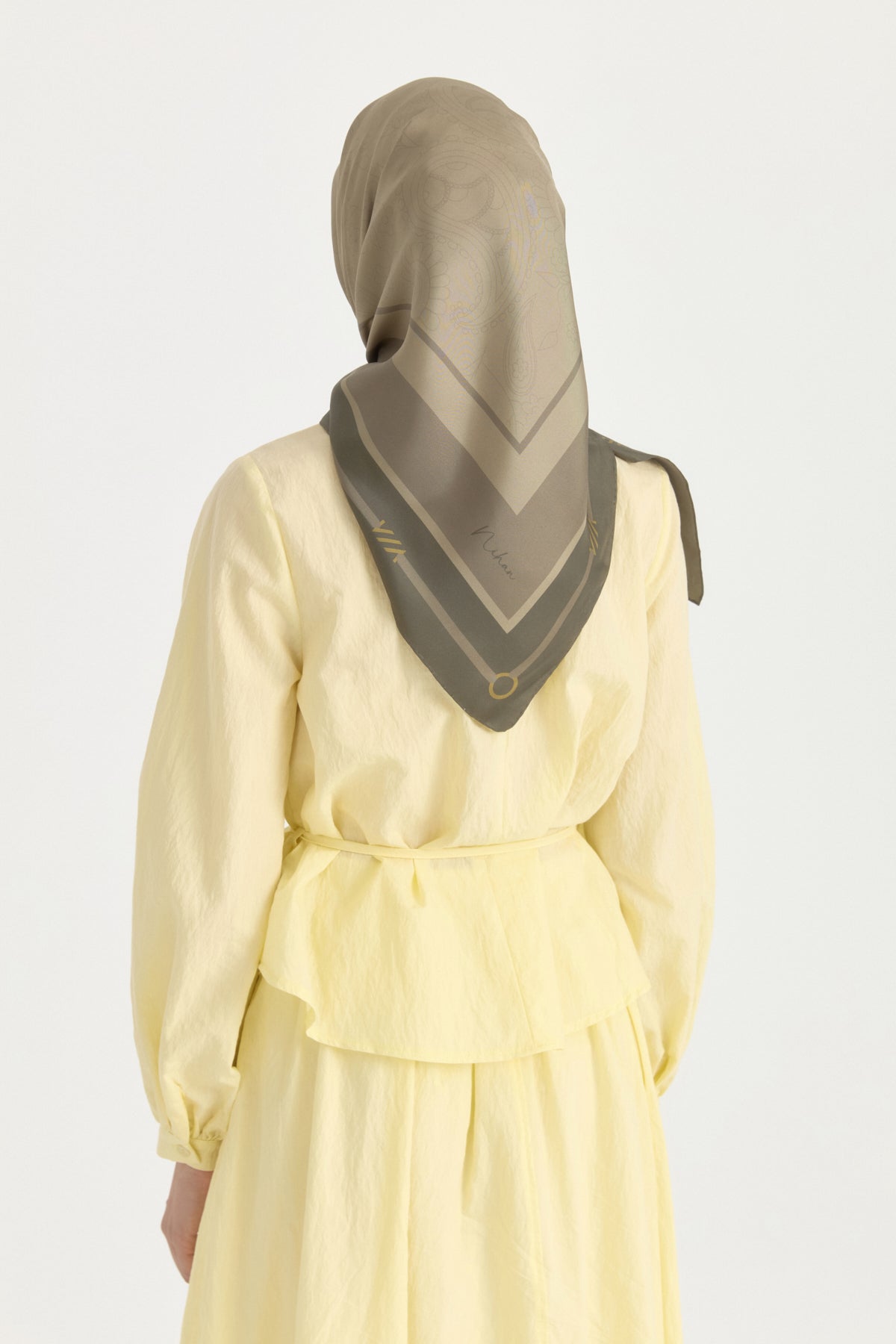 Sura Twill İpek Eşarp - Haki
