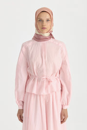 Sura Twill İpek Eşarp - Pudra