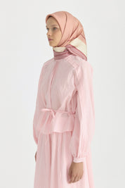 Sura Twill Silk Scarf - Powder