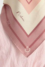 Sura Twill Silk Scarf - Powder
