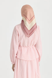 Sura Twill Silk Scarf - Powder