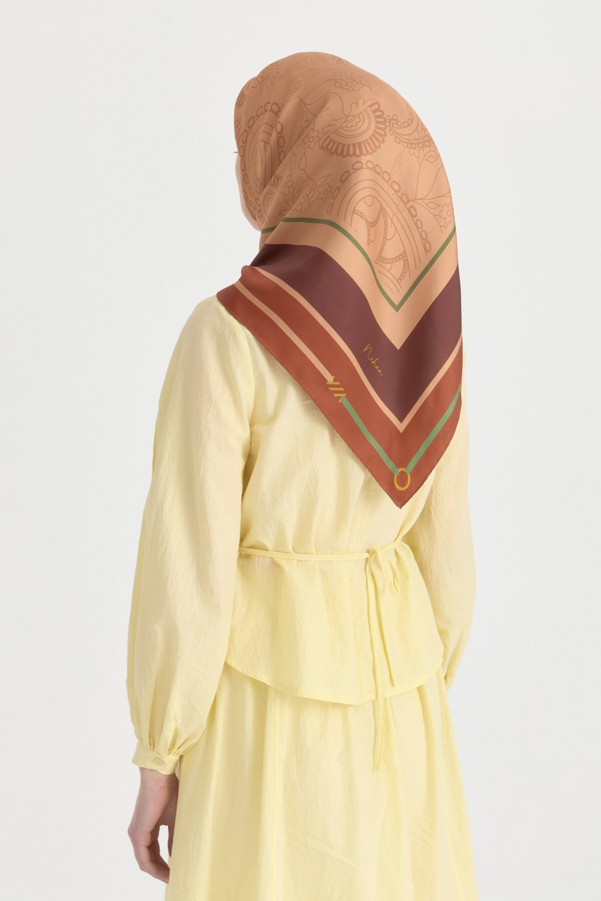 Sura Twill Silk Scarf - Salmon