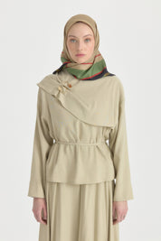 Sura Twill İpek Eşarp - Yeşil