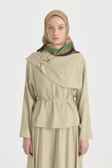 Sura Twill İpek Eşarp - Yeşil