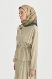 Sura Twill İpek Eşarp - Yeşil