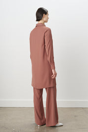 Stone Print Pants and Tunic Set - Light Brown