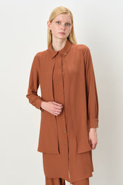 Stone Detail Pants and Tunic Set - Light Brown
