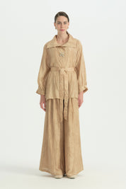 Taş Detaylı Pantolon Tunik Takım - Camel