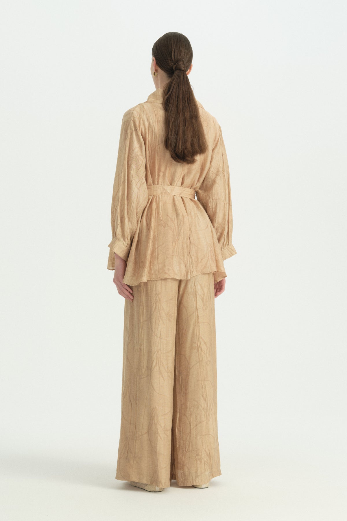 Taş Detaylı Pantolon Tunik Takım - Camel