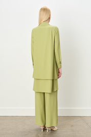 Stone Detail Pants and Tunic Set - Apple Green