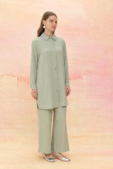 Taş Detaylı Pantolon Tunik Takım - Mint