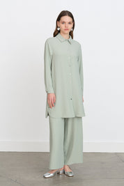Taş Detaylı Pantolon Tunik Takım - Mint