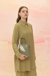 Taş Detaylı Pantolon Tunik Takım - Olive