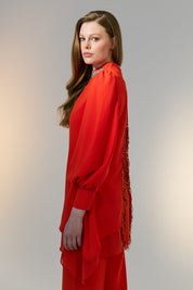 Taş Detaylı Pantolon Tunik Takım - Oranj