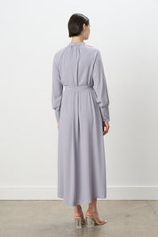 Elegant Dress with Stone Details - Grey