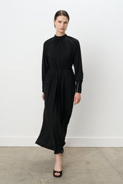 Stylish Dress with Stone Embellishments - Black