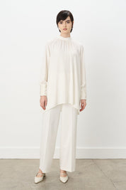 Elegant Tunic with Stone Details - Ecru
