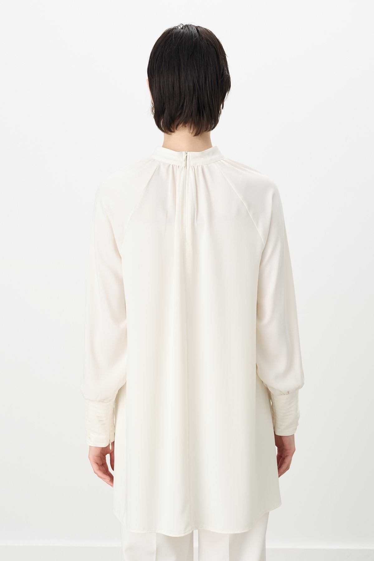 Elegant Tunic with Stone Details - Ecru