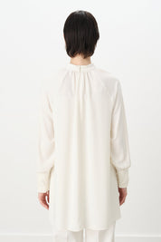 Elegant Tunic with Stone Details - Ecru