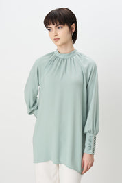 Elegant Tunic with Stone Details - Mint