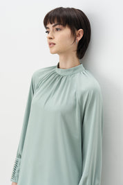 Elegant Tunic with Stone Details - Mint