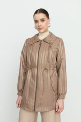 Shiny Jacket with Stones - Mink