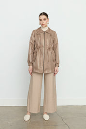 Shiny Jacket with Stones - Mink