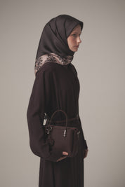 Tavus Twill İpek Eşarp - Füme