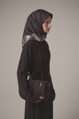 Tavus Twill İpek Eşarp - Füme