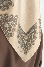 Tavus Twill İpek Eşarp - Taş