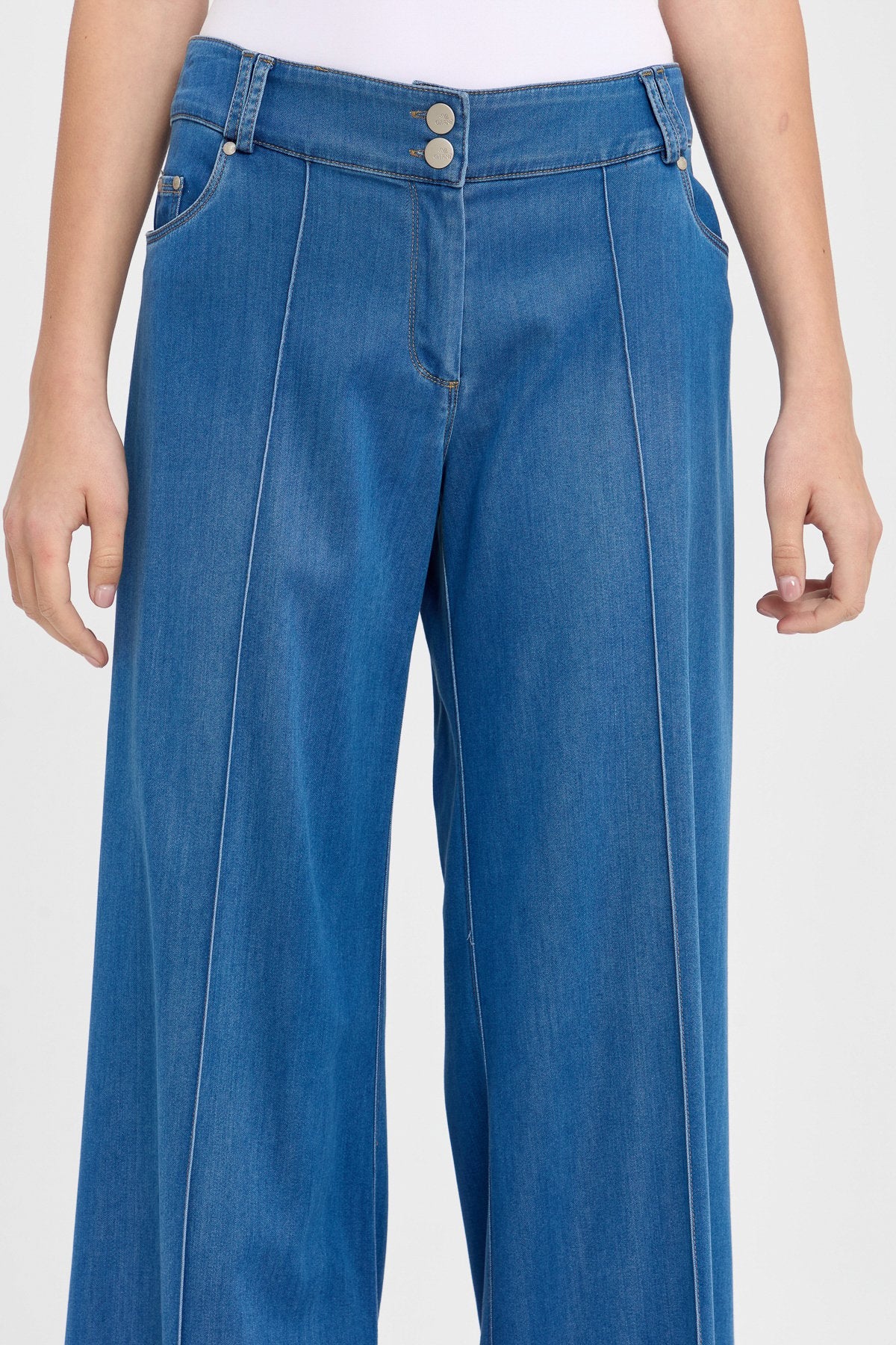 Tencel Bol Paça Pantolon - İndigo