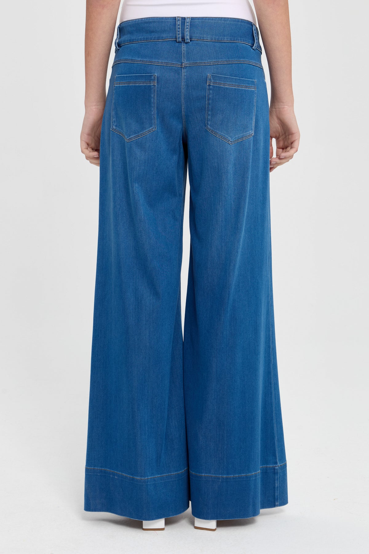 Tencel Bol Paça Pantolon - İndigo