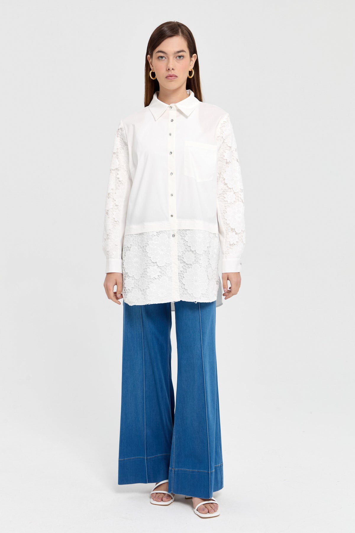 Tencel Bol Paça Pantolon - İndigo