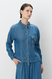 Tencel Skirt and Shirt Set - Ice