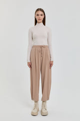 Tencel Carrot Pants - Beige