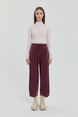 Tencel Havuç Pantolon - Bordo