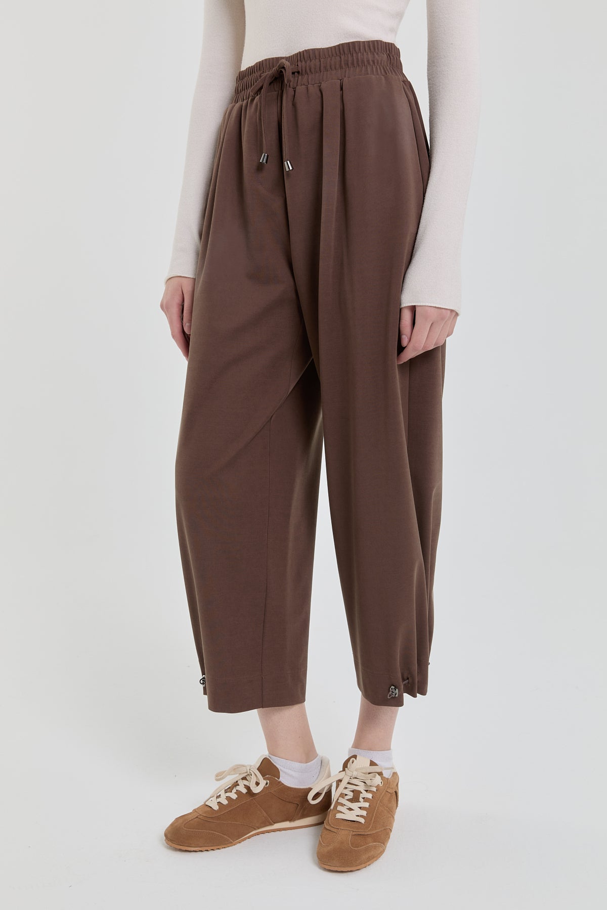 Tencel Havuç Pantolon - Kahve