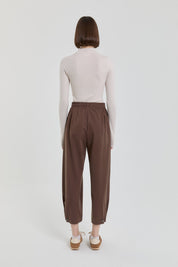 Tencel Havuç Pantolon - Kahve