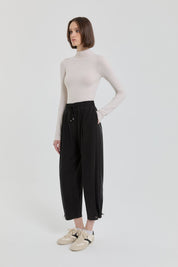 Tencel Havuç Pantolon - Siyah