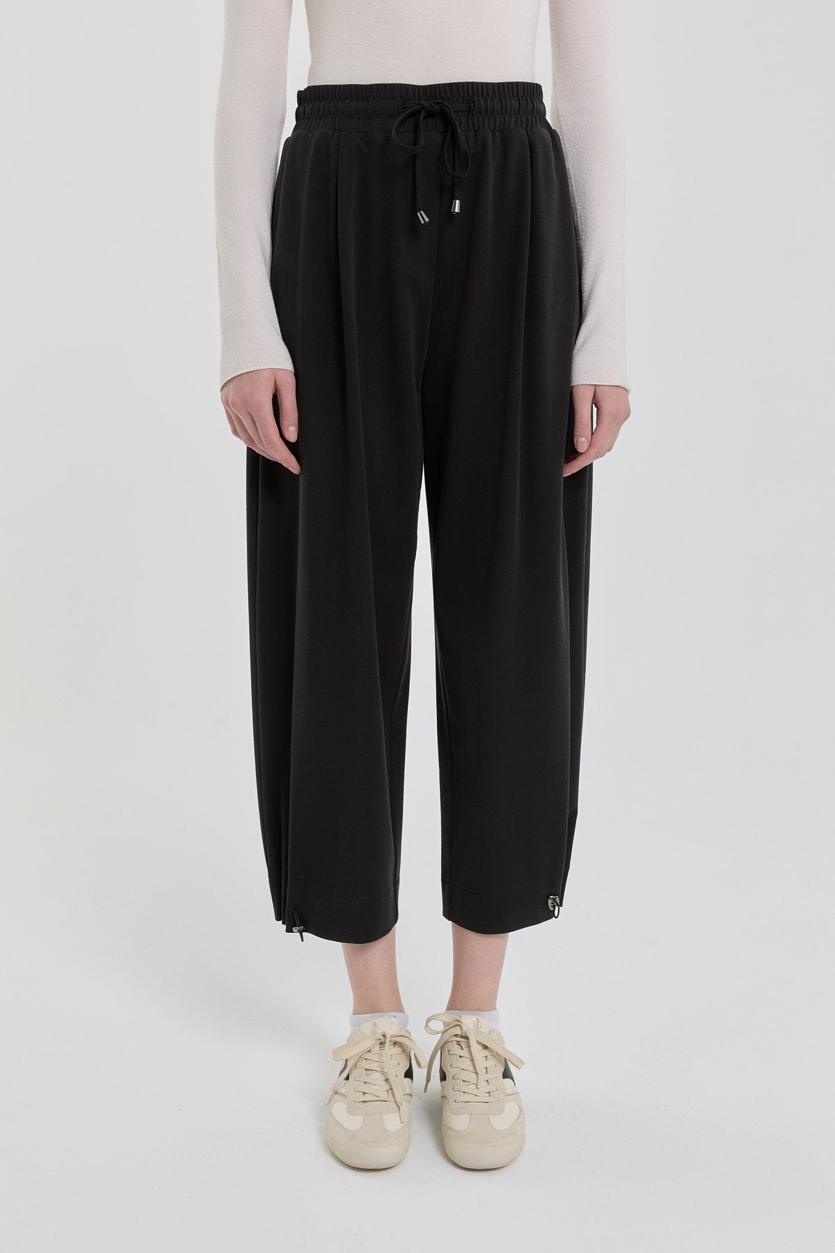 Tencel Havuç Pantolon - Siyah