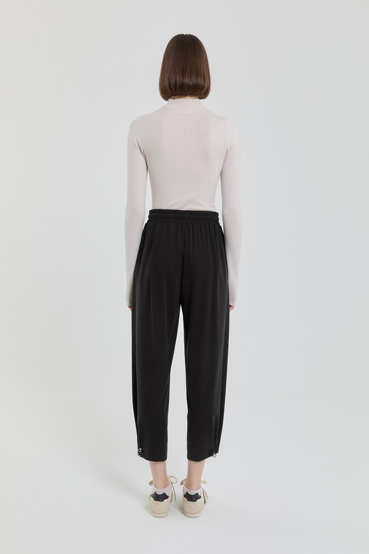 Tencel Havuç Pantolon - Siyah