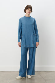Tencel Pantolon Tunik Takım - Buz