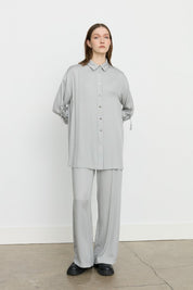 Tencel Pantolon Tunik Tencel Karışım Takım - Gri